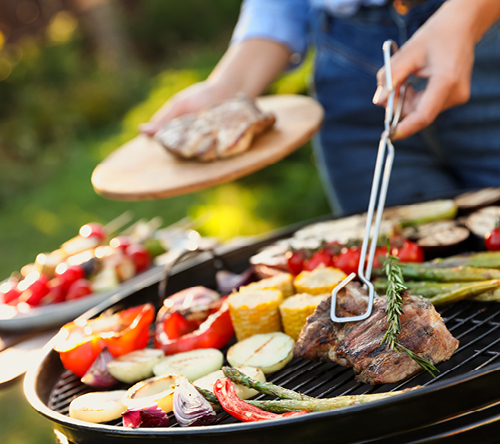 Outdoor afternoon BBQ with friends