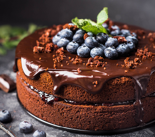 Rich chocolate cake