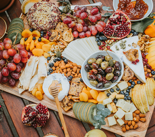 I can’t go past a plate of nibbles, chips, cheese and olives. Yum!